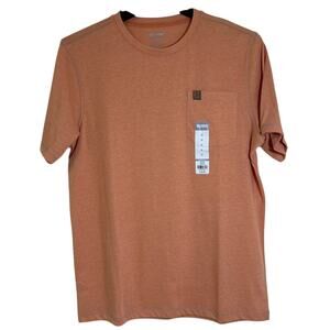 NWT Men's Reel Legends Performance Outfitters Medium Copper Tan T-shirt Pocket